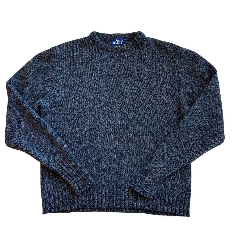 Vtg Woolrich Sweater Mens Sz XL Gray Knit Crewneck Wool Blend Long Sleeve *READ*